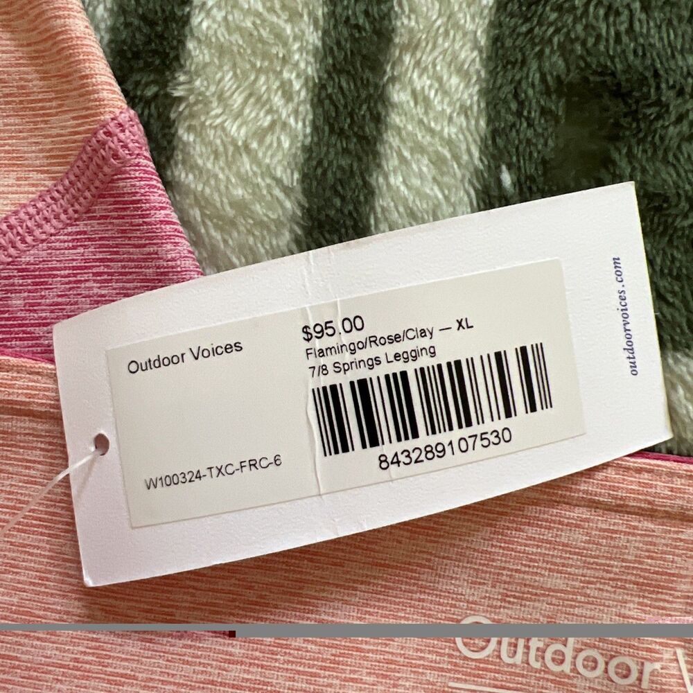NWT $95 Outdoor Voices 7/8 Springs Leggings Size XL Flamingo Rose Clay - Picture 7 of 7